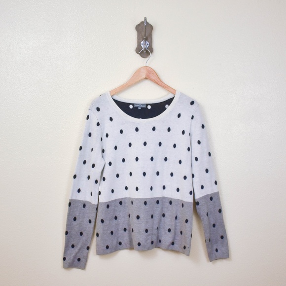 Market & Spruce Sweaters - 4/$25 MARKET & SPRUCE Gray Polka Dot Sweater